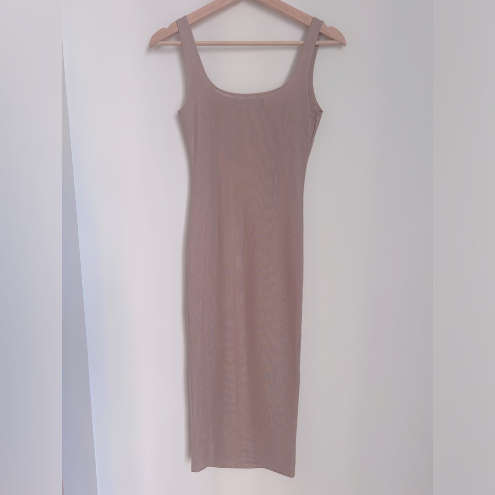 NAKED WARDROBE - See-Through Bodycon Nude Dress - Picture 5 of 5